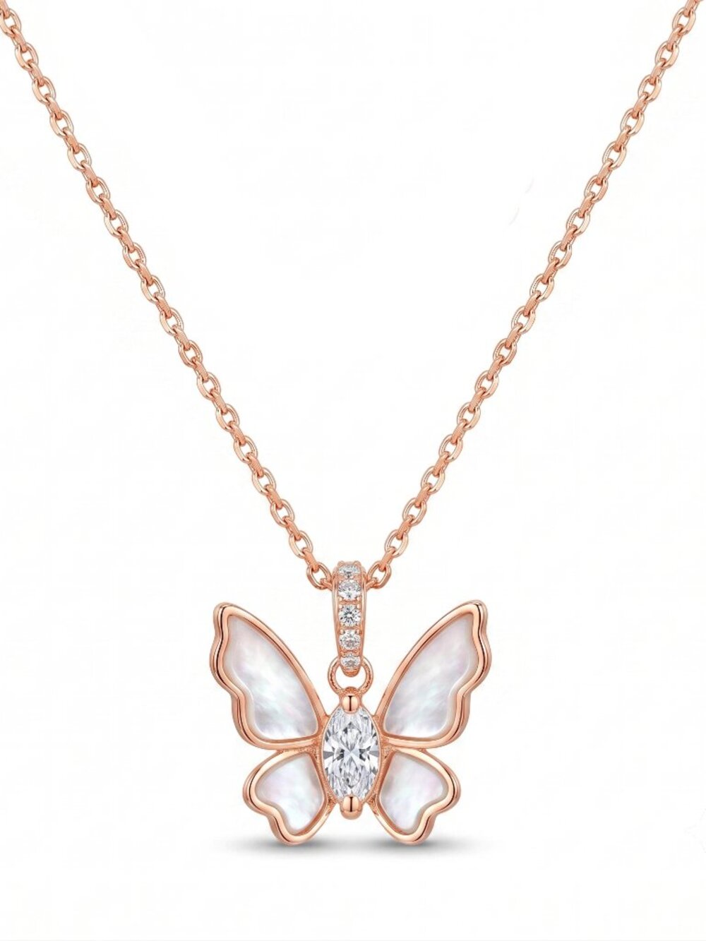 Rose Gold Butterfly Necklace, Charmed Aroma / Brandy Melville vibe
